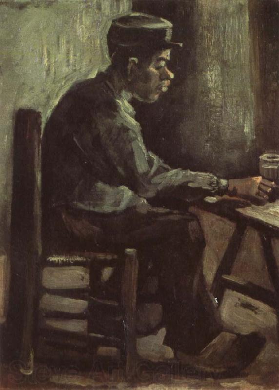 Vincent Van Gogh Peasant Sitting at a Table (nn04) Spain oil painting art